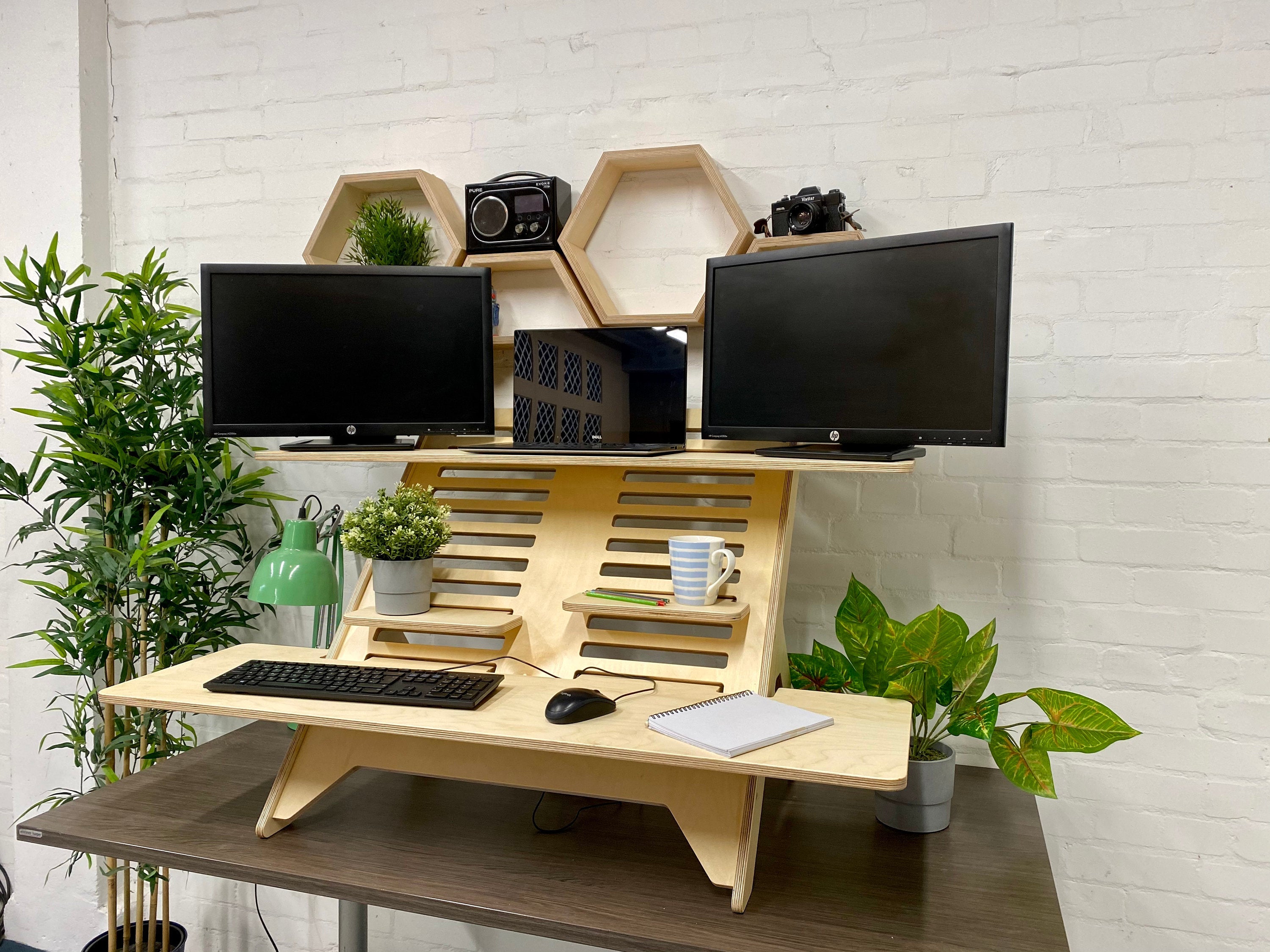 XL Adjustable Standing Workstation | Large Desktop Stand